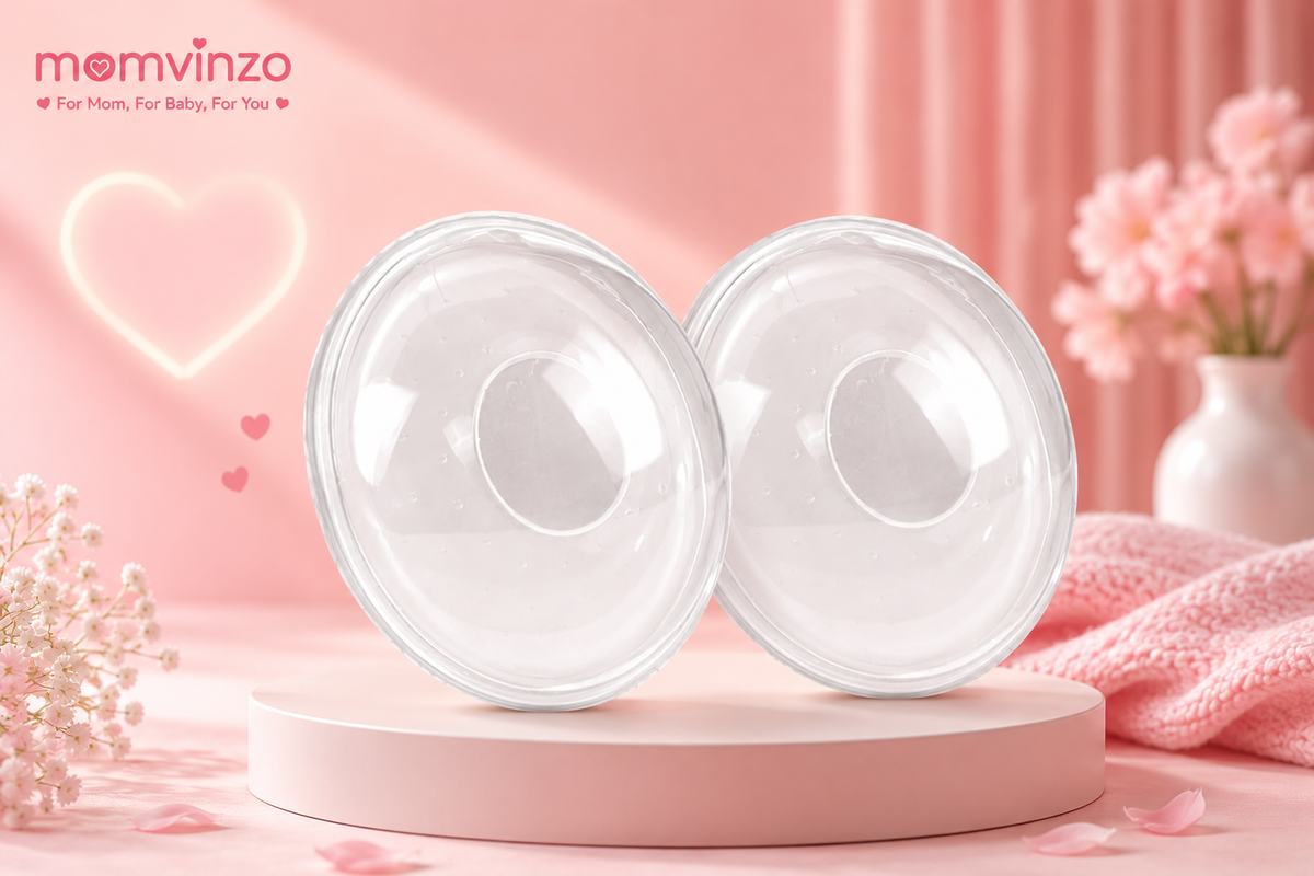 Momvinzo reusable silicone milk collector shells, set of 2